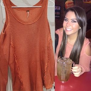 Free People Cut Out Shoulder Thermal In Size M